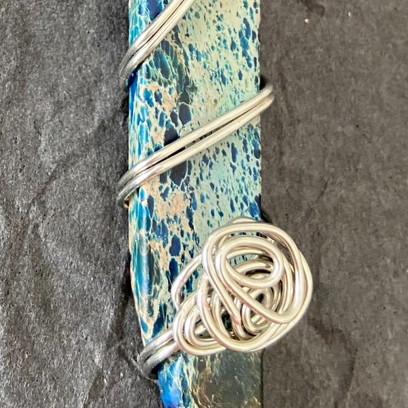 ๐ 3 for $45 Blue Dyed Imperial Jasper (Gemstone) Pendant - Picture 5 of 5